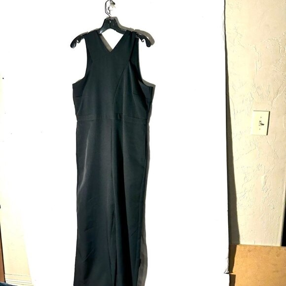 Sam Edelman Size 12 Black Sleeveless Long Formal Romper Pants Jumpsuit - Picture 5 of 11